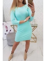 Šaty s ozdobnými knoflíky mint Šaty s ozdobnými knoflíky mint