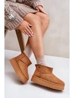 Nízké Sněhule Na Platformě Big Star OO274A098 Camel