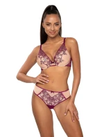 Dámské tanga Maureen 3808/4 Fialová s tělovou - MAT Dámské tanga Maureen 3808/4 Fialová s tělovou - MAT