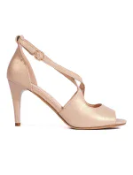 Luxusní růžové sandály dámské na jehlovém podpatku Luxusní růžové sandály dámské na jehlovém podpatku