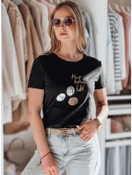 Dámské tričko LUMIFIT s pudlem černé FashionStreet RY2736