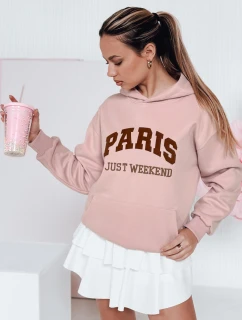 Dámská oversize mikina PARISSIA růžová FashionStreet BY1455