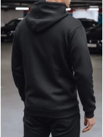 Pánská mikina s kapucí černá FashionStreet BX5924 Pánská mikina s kapucí černá FashionStreet BX5924