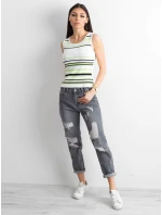 Dámský top AT TP 5038.28P bílý a zelený