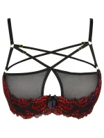 Podprsenka V-10021 černá/červená - Axami