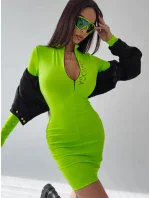 Dámské šaty 277387 neon limetka - Ola Voga