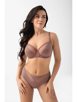 Kalhotky Gorsenia K 567/1 Vicky Mocca brazilské střihu S–2XL Kalhotky Gorsenia K 567/1 Vicky Mocca brazilské střihu S–2XL