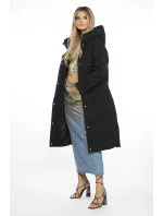 Černá jednoduchá dámská zimní bunda s kapucí Ann Gissy (AG1-3030)