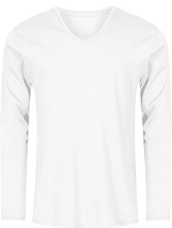 Promodoro 1460 Pánské tričko do V s dl. rukávem - X.O 40.1460 white