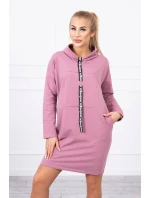 Šaty s kravatou tmavě růžové Šaty s kravatou tmavě růžové