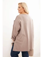 Dámská blůza Plus Size bavlněná s potiskem fango