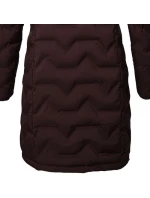 Dámská prošívaná bunda Killtec KOW 9 s kapucí dlouhá bordó (41806/447) -Killtec