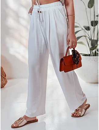 Dámské volnočasové kalhoty s širokými nohavicemi LOVETRIP white FashionStreet UY2640 Dámské volnočasové kalhoty s širokými nohavicemi LOVETRIP white FashionStreet UY2640