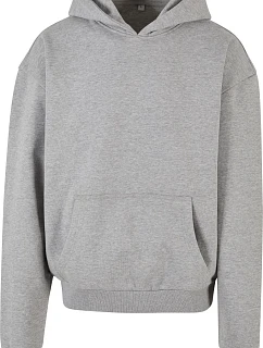 Build your Brand BY 268 Mikina s kapucí z těžké bavlny "Ultra Heavy" 56.0268 heather grey