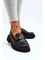 Dámské mokasíny s černým páskem Flanila