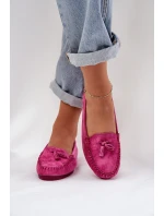 Dámské Ploché Klasické Semišové Mokasíny S.Barski LR51-548 Fuchsie Dámské Ploché Klasické Semišové Mokasíny S.Barski LR51-548 Fuchsie