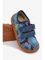 Dětské domácí pantofle Barefoot Dinosauři Froddo Canvas G1700440-15 Modré Dětské domácí pantofle Barefoot Dinosauři Froddo Canvas G1700440-15 Modré