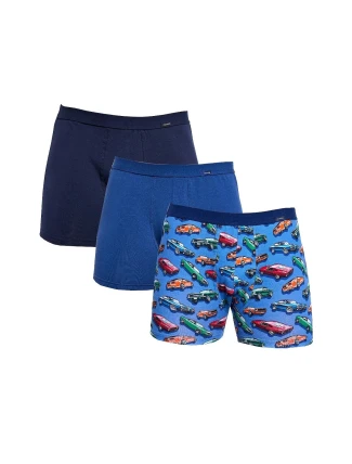 Pánské boxerky 946/02 A'3 modré mix - Cornette Pánské boxerky 946/02 A'3 modré mix - Cornette