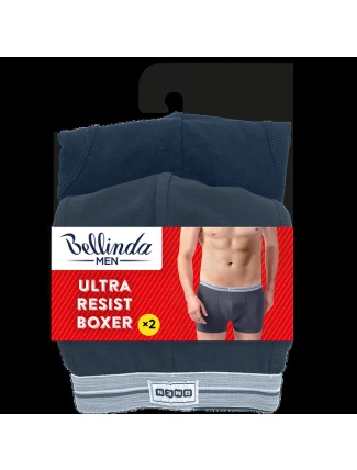 Dvojbalení bavlněných boxerek ULTRA RESIST BOXER 2x - BELLINDA - šedá