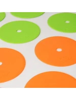 Ploché terénní značky - kulaté 15 cm - 6x zelené 6x oranžové SMJ sport ZPO-OG