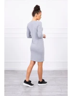 Klasické šaty šedá melanž