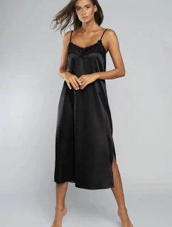 Dámská noční košile dlouhá Dotyk Černá - Italian Fashion