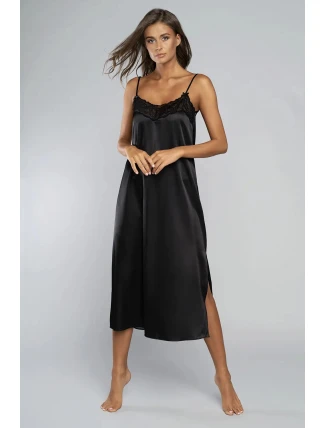 Dámská noční košile dlouhá Dotyk Černá - Italian Fashion Dámská noční košile dlouhá Dotyk Černá - Italian Fashion