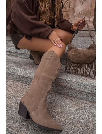 Kozačky na podpatku  model 222534 Step in style