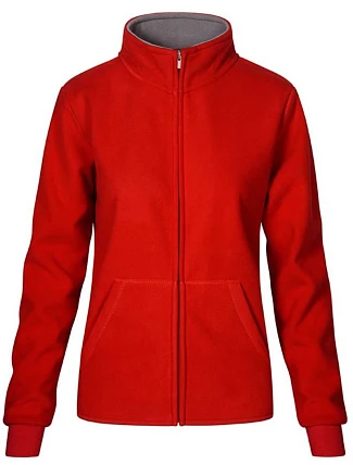 Promodoro 7985 Dámská dvojitá fleecová bunda 40.7985 red/light grey Promodoro 7985 Dámská dvojitá fleecová bunda 40.7985 red/light grey