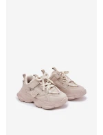 Dětské tenisky na platformě béžové Hanomess