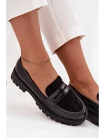 Dámské mokasiny z eko kůže černé Cailen