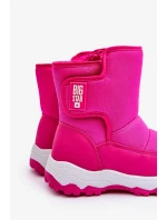 Dětské zateplené sněhule na suchý zip Pink Big Star Dětské zateplené sněhule na suchý zip Pink Big Star