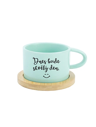 DNES BUDE SKVĚLÝ DEN - mint hrníček makronka 200 ml DNES BUDE SKVĚLÝ DEN - mint hrníček makronka 200 ml