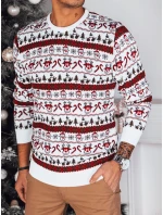 Pánský vánoční svetr bílý FashionStreet WX2160