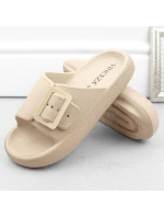 Žabky s přezkou Vinceza W JAN308 beige