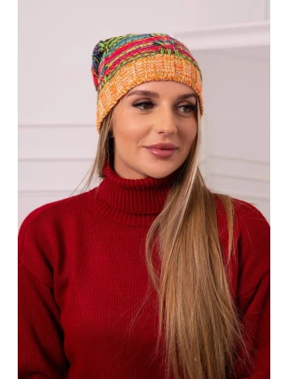 Fleecová čepice Klaudia K255 neon green+orange Fleecová čepice Klaudia K255 neon green+orange