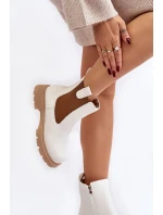 Dámské kozačky na zip Bílé Ramhel