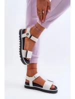 Dámské sandály na platformě Big Star NN274777 Bílé Dámské sandály na platformě Big Star NN274777 Bílé