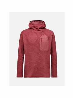 Pánská mikina PEAK PERFORMANCE M Freelight Polartec Alpha Hood, červená barva
