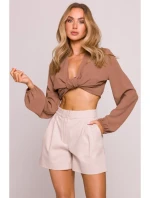 M860 Džínové šortky - béžové