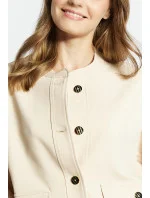 Dámská elegantní mikina s knoflíky 1110-015 Béžová - Monnari Dámská elegantní mikina s knoflíky 1110-015 Béžová - Monnari