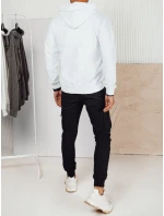Pánská bílá mikina s potiskem FashionStreet BX5721 Pánská bílá mikina s potiskem FashionStreet BX5721