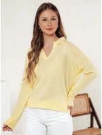 Dámský oversize svetr VISTILLA lemon FashionStreet MY2415