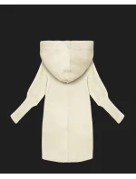 Bunda - přehoz přes obleční typu alpaka v barvě ecru s kapucí (19905.1) Bunda - přehoz přes obleční typu alpaka v barvě ecru s kapucí (19905.1)