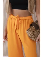 Kalhoty s širokým pasem pomeranč Kalhoty s širokým pasem pomeranč