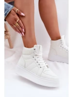 Vysoké dámské tenisky na platformě bílé Tillive Vysoké dámské tenisky na platformě bílé Tillive