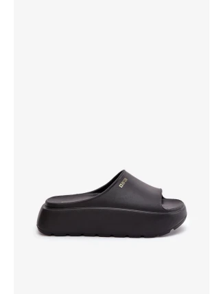 Dámské pěnové pantofle na platformě Big Star – černé