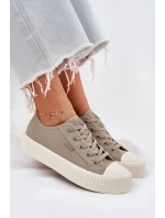 Dámské plátěné tenisky na platformě Big Star – šedé