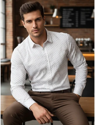 Pánská bílá košile FashionStreet DX2437