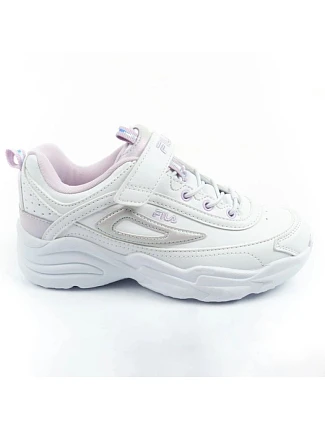 Fila Skye V dětská sportovní obuv pro dívky na suchý zip bílá